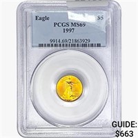 1997 $5 1/10oz. Gold Eagle PCGS MS69
