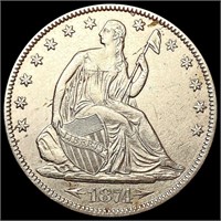 1874 Seated Liberty Half Dollar CLOSELY
