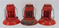 3 Dietz No.40 Traffic Guard Lanterns