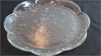 Large Serving Platter Clear Glass Savannah