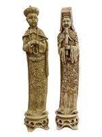 Vintage Pair of Chinese Resin Carvings