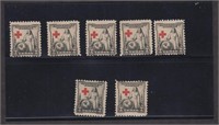 US Stamps #702 Red Cross Shifting accumulation, mi