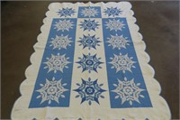 Blue & White Snowflake Quilt