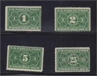 US Stamps #JQ1, JQ2, JQ3, JQ5 mint group of Parcel