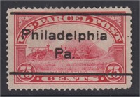 US Stamps #Q11 Precancel, Philadelphia PA on well