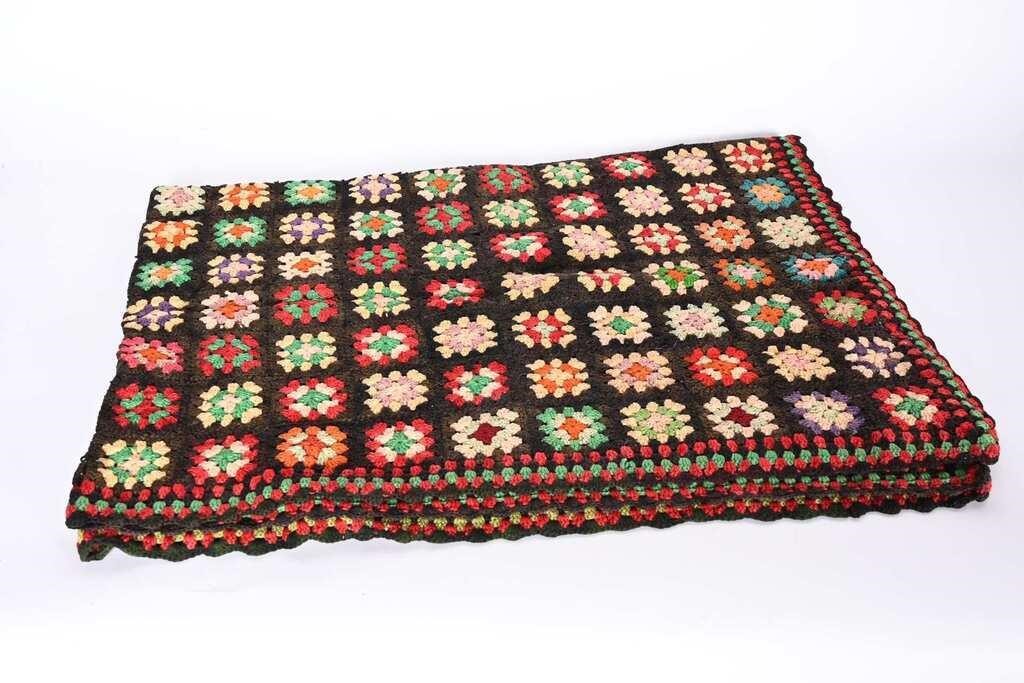 Vintage Mid Century Modern Crocheted Afghan