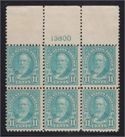 US Stamps #563 Mint NH Plate Block of 6, CV $70
