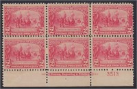 US Stamps #329 Mint NH Plate Number Block of Six,