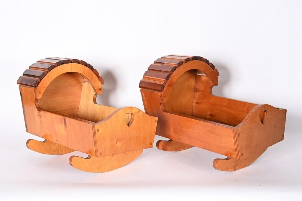 Vintage Wooden Hand Crafted Baby Craddles