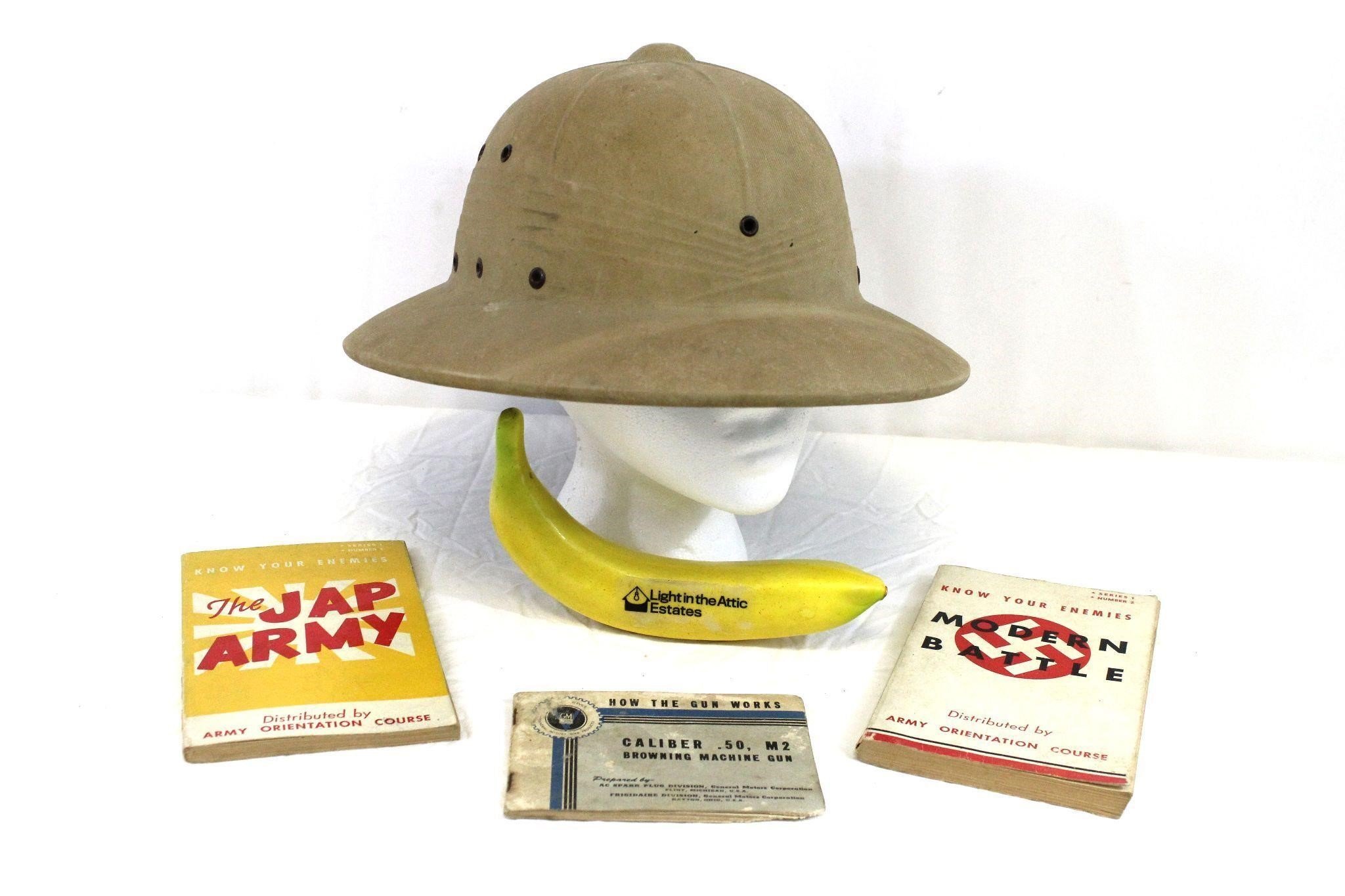 WWII US Army Booklets & 1940s Pith Helmet