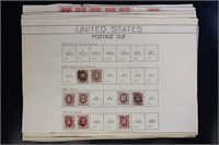 US Stamps Back of Book Used & Mint hinged on pages