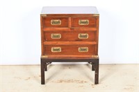 Vintage Drexel Campaign Nightstand/Chairside Table