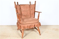 Antique Rousseau Bros Salem Maple Rocking Chair