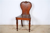 Early Antique Mahogany Victorian Hall Chair