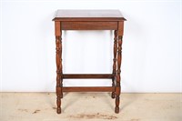 Antique Oak Turned Leg Side Table