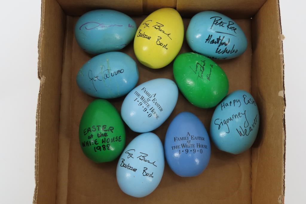 White House & Autographed Easter Eggs