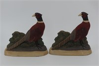 Cast Iron Pheasant Bookends