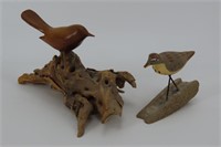 Carved Wooden Birds