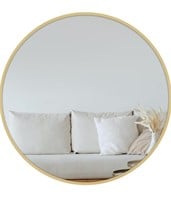 28-Inch Metal Round Wall-Mounted Mirror Frame,