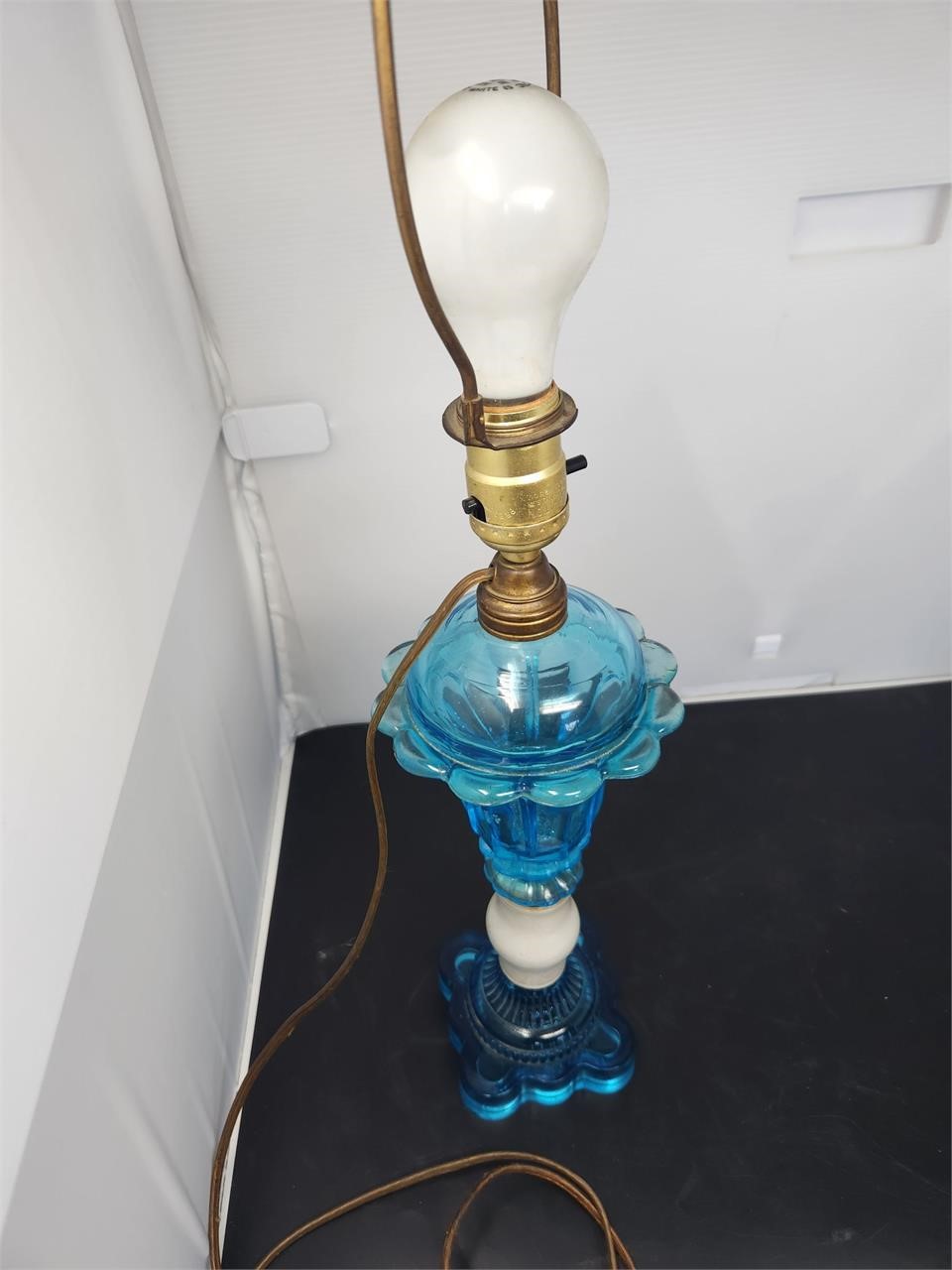 Antique Glass Lamp (poss. mercury or Vaseline)