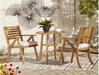 Vallerie Outdoor Chairs with Table Set (Set of 3)