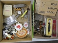 Keychains, war ration books, and miscellaneous - 2
