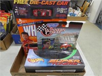 Assorted racecar toys