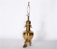 Mid Century Marbro Solid Brass Lamp w/ Elephants