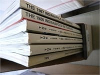 6 Indianapolis 500 yearbooks - 1974-1987