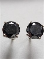 $1400 14K  Black Diamond 1.35Ct Earrings
