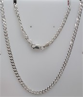 $296 Silver 14.79G, 24" Necklace