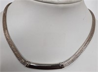$500 Silver 22.85G, Thick Chain With Long Horizont