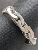 $600 Silver 28.20G, Silver 2 Chain Bracelet, 2.5"