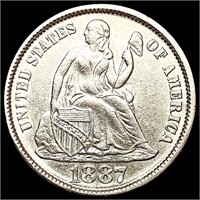 1887 Seated Liberty Dime CLOSELY UNCIRCULATED