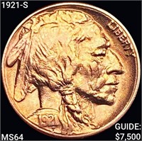 1921-S Buffalo Nickel NICELY CIRCULATED+