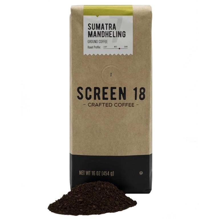 Screen 18 Premium Sumatra Mandheling Ground Coffee