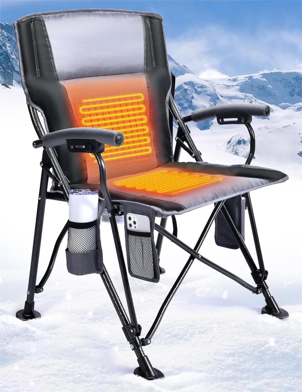 Docusvect Heated Chair  3 Levels  Grey