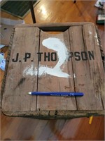Vintage J. P. Thompson Wooden Crate