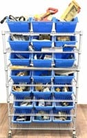 Seville Classics Wheeled Wire Rack &  21 Baskets