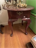 Mahogany solid wood end table NOT CONTENTS