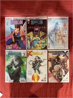 6 bagged and backed comics