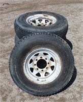 (4) 235/85/R16 Trailer Tires on Rims