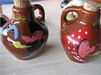 Vintage Ma & Pa Kettle Brown Jug S & P Shakers