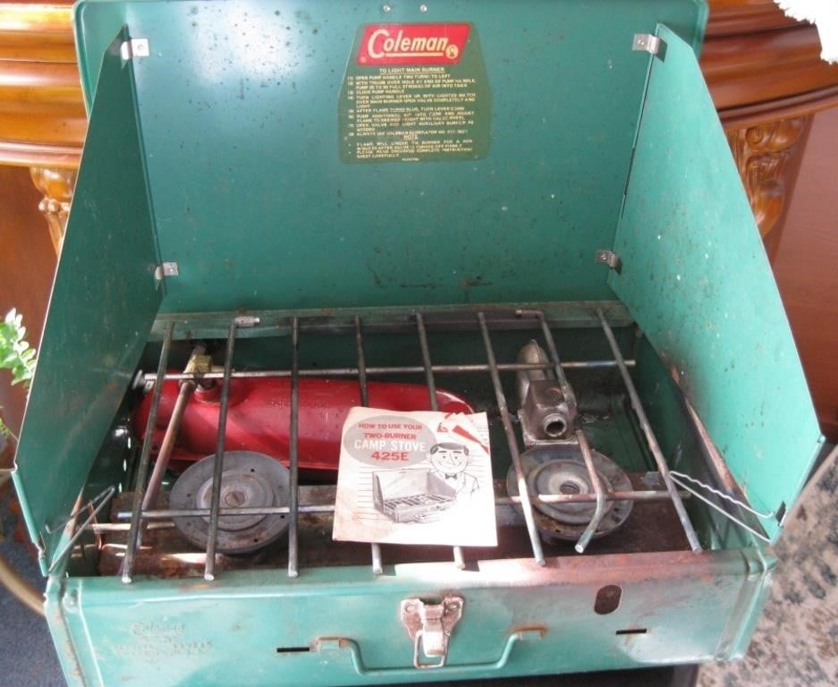 Vintage Coleman Propane Camping Table Grill
