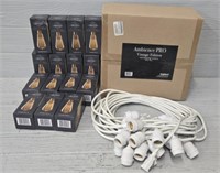 (2) New Ambience Pro Outdoor White String Lights
