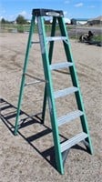 Werner 6' Fiberglass Step Ladder - Green