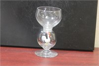 A Bimini Rooster Glass Goblet