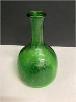 White House Vinegar Green Cameo Bottle