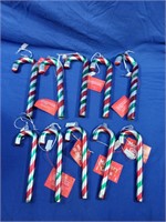 10 PC DEPARTMENT 56 CANDY CANE ORNAMENTS