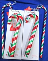 4 PC DEPARTMENT 56 CANDY CANE ORNAMENTS-MIB
